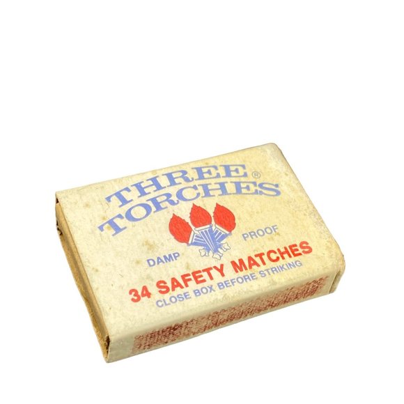 Vintage Three Torches Damp Proof Matches Matchbox - Picture 5 of 12